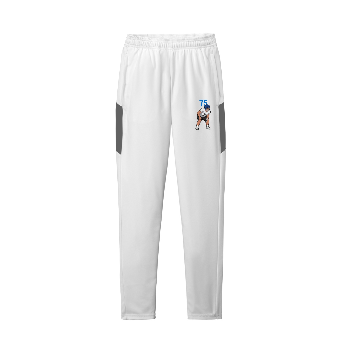 Team Travel Pant — Number Top in White/Grey