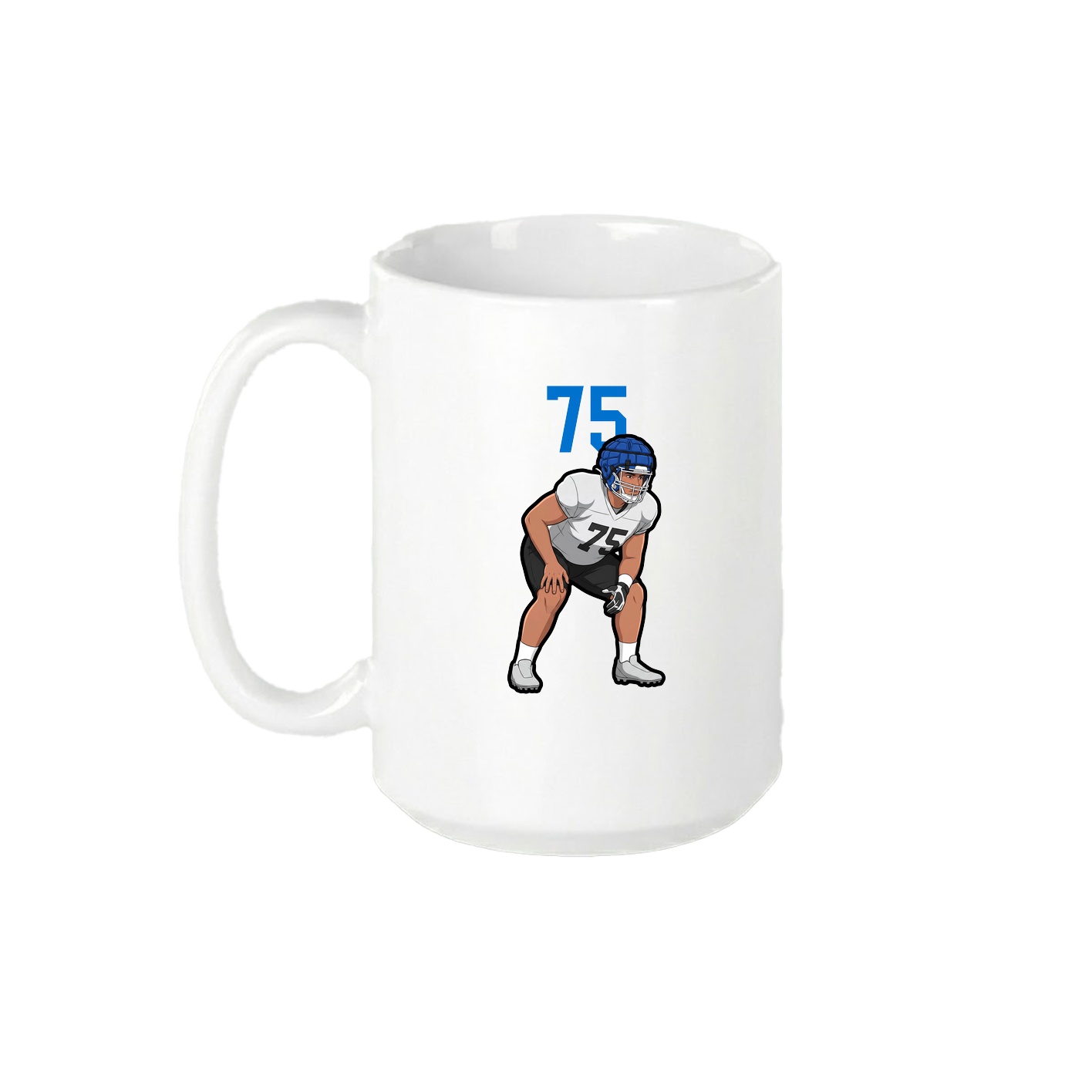 15oz Coffee Mug — Number Top in White