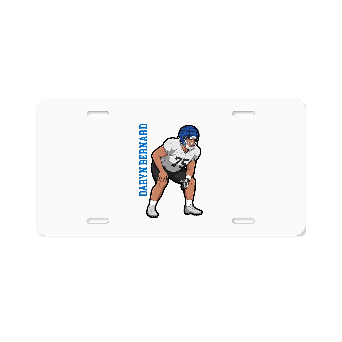License Plate — Name Vertical in Classic
