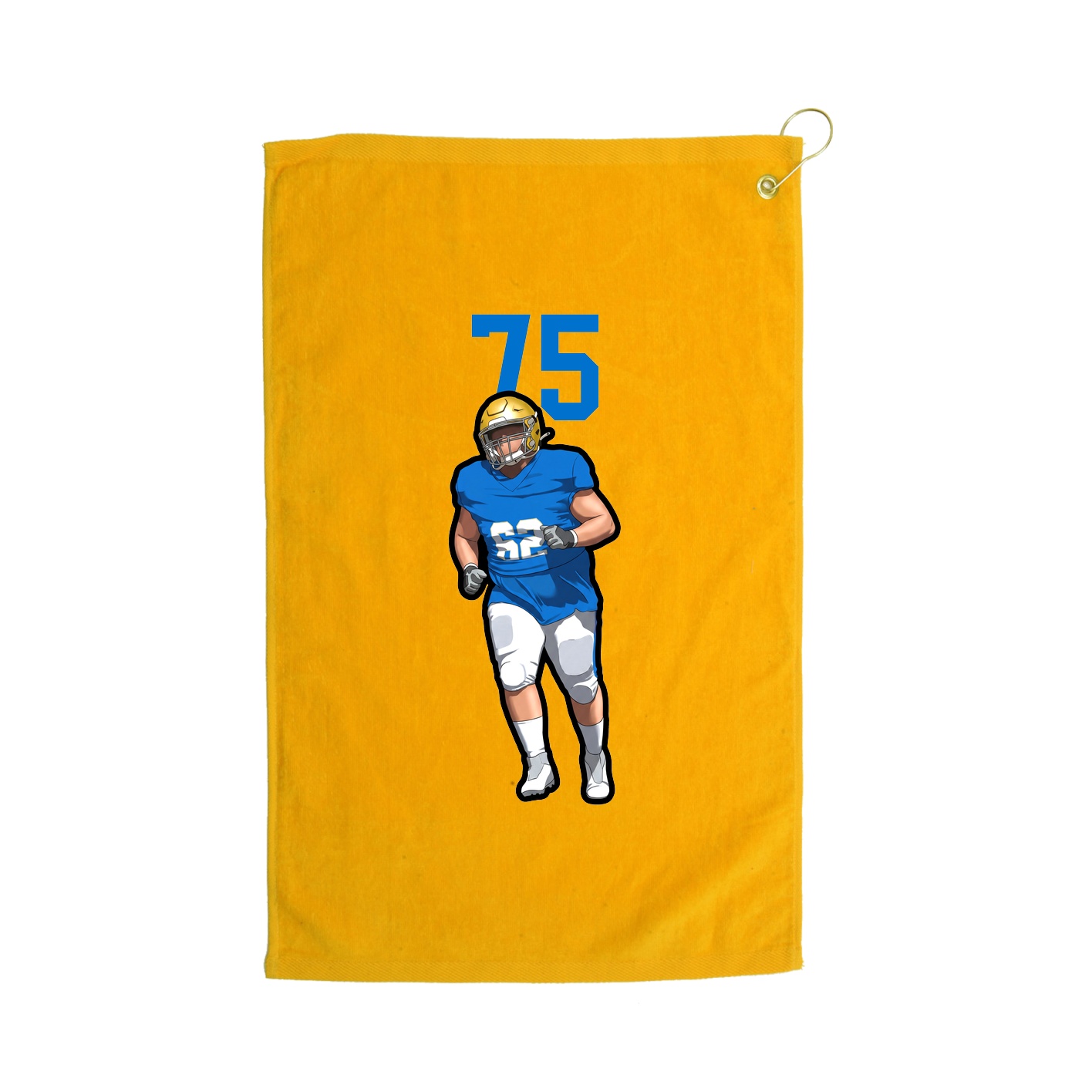 Golf Towel — Number Top in Gold