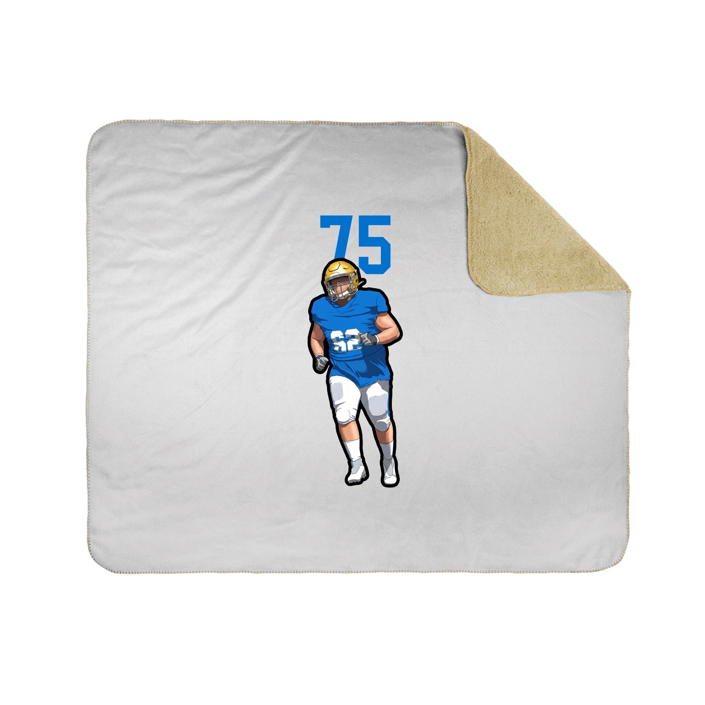 Throw Blanket — Number Top in White