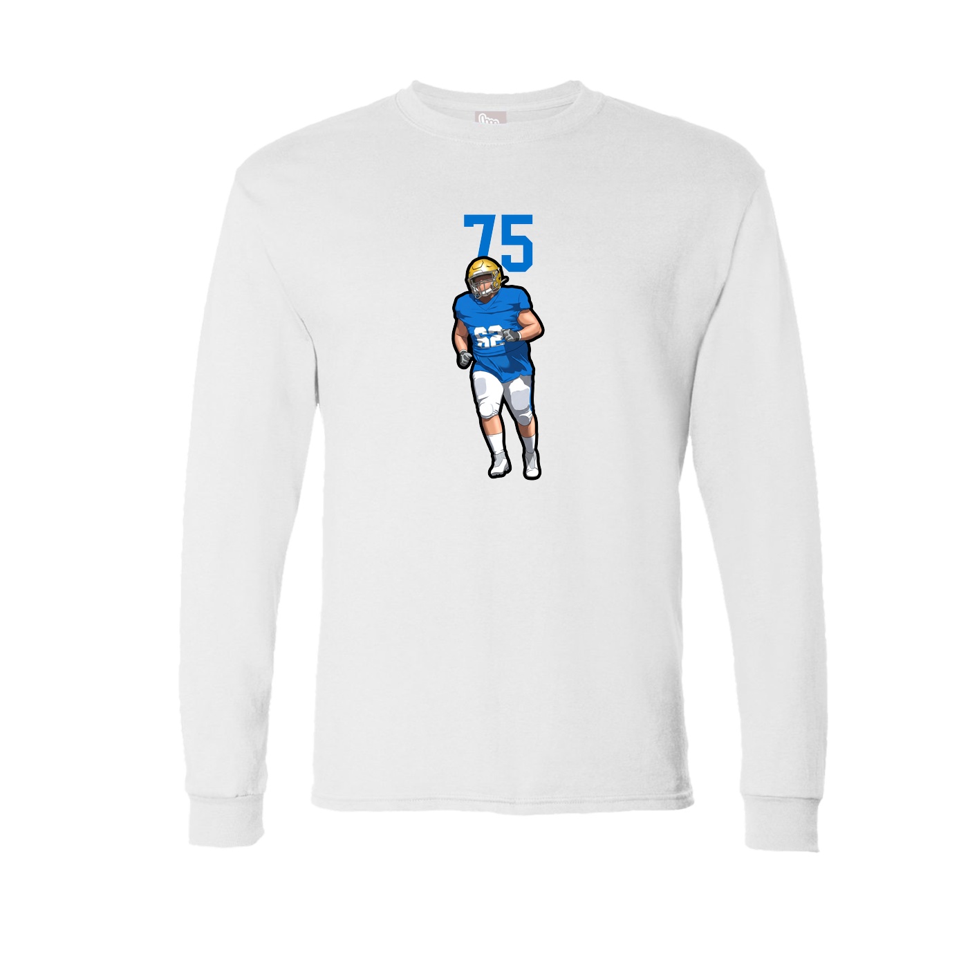 Long Sleeve Tee — Number Top in White
