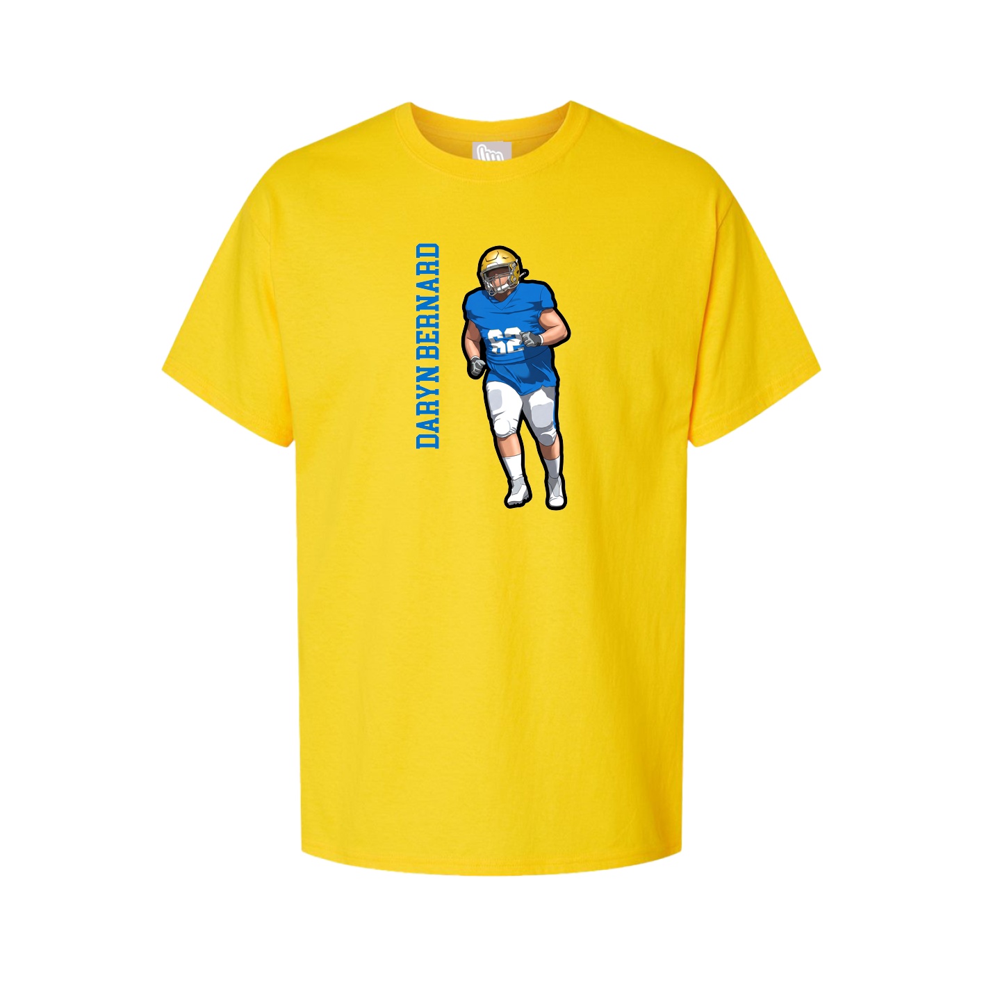 Youth Tee — Name Vertical in Gold