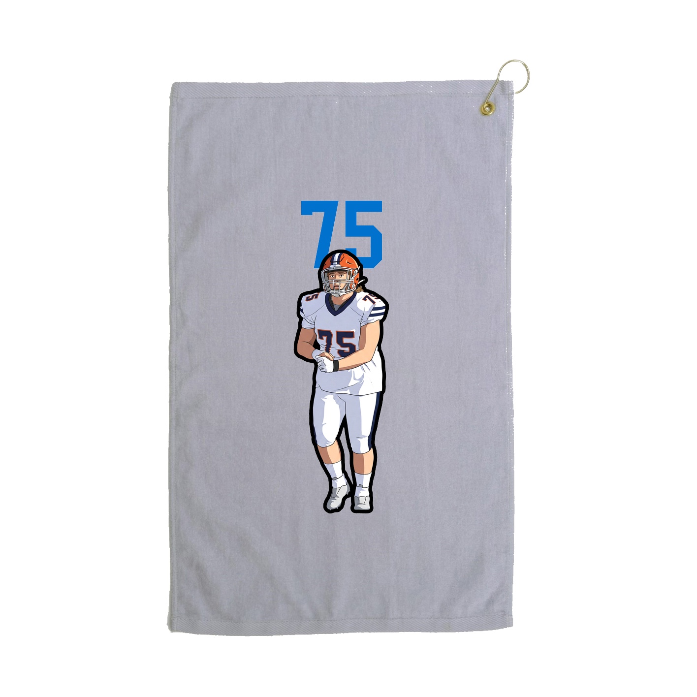 Golf Towel — Number Top in Grey