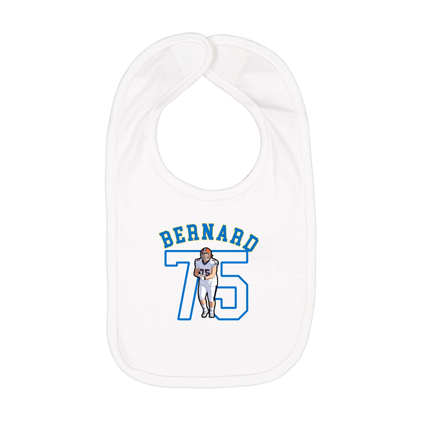 Infant Bib — Shirsey Arch in White