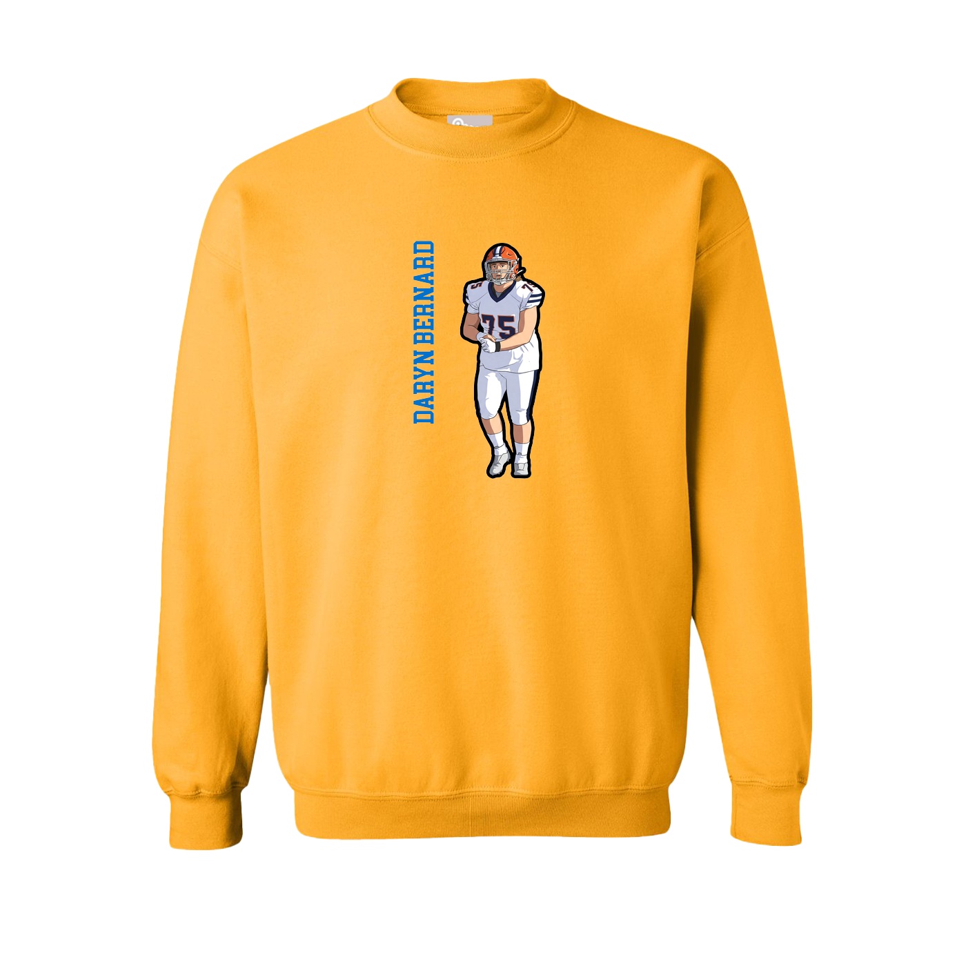 Fleece Crew — Name Vertical in Gold