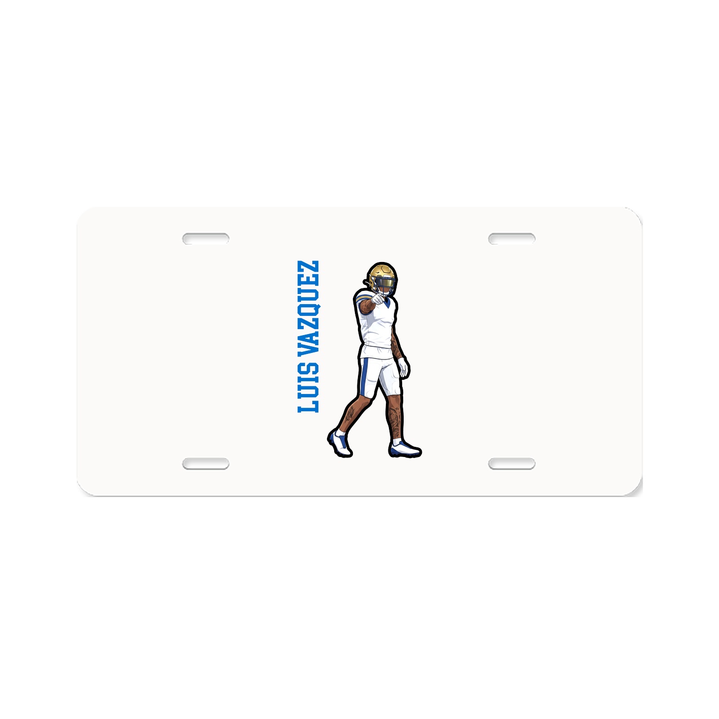 License Plate — Name Vertical in Classic