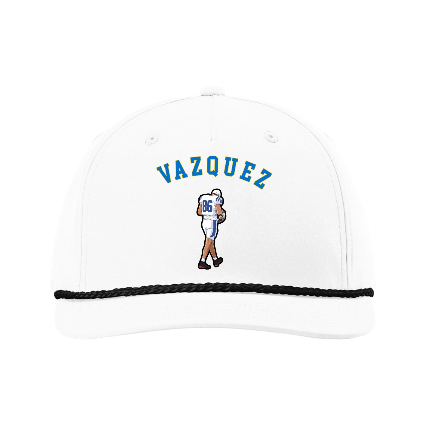 Five-Panel Classic Rope Cap — Shirsey Arch in White