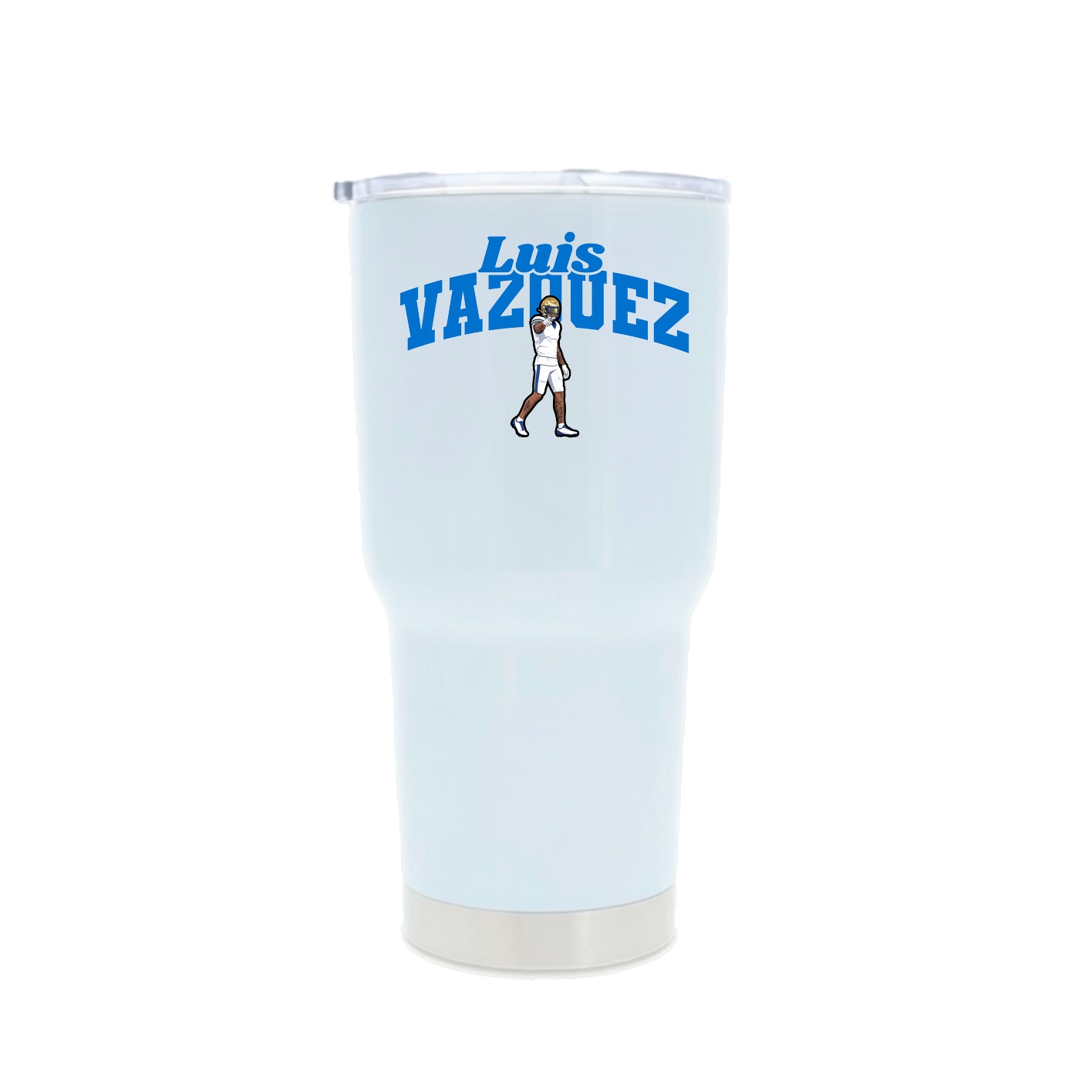 30oz Stainless Steel Tumbler — Signature Arch in White