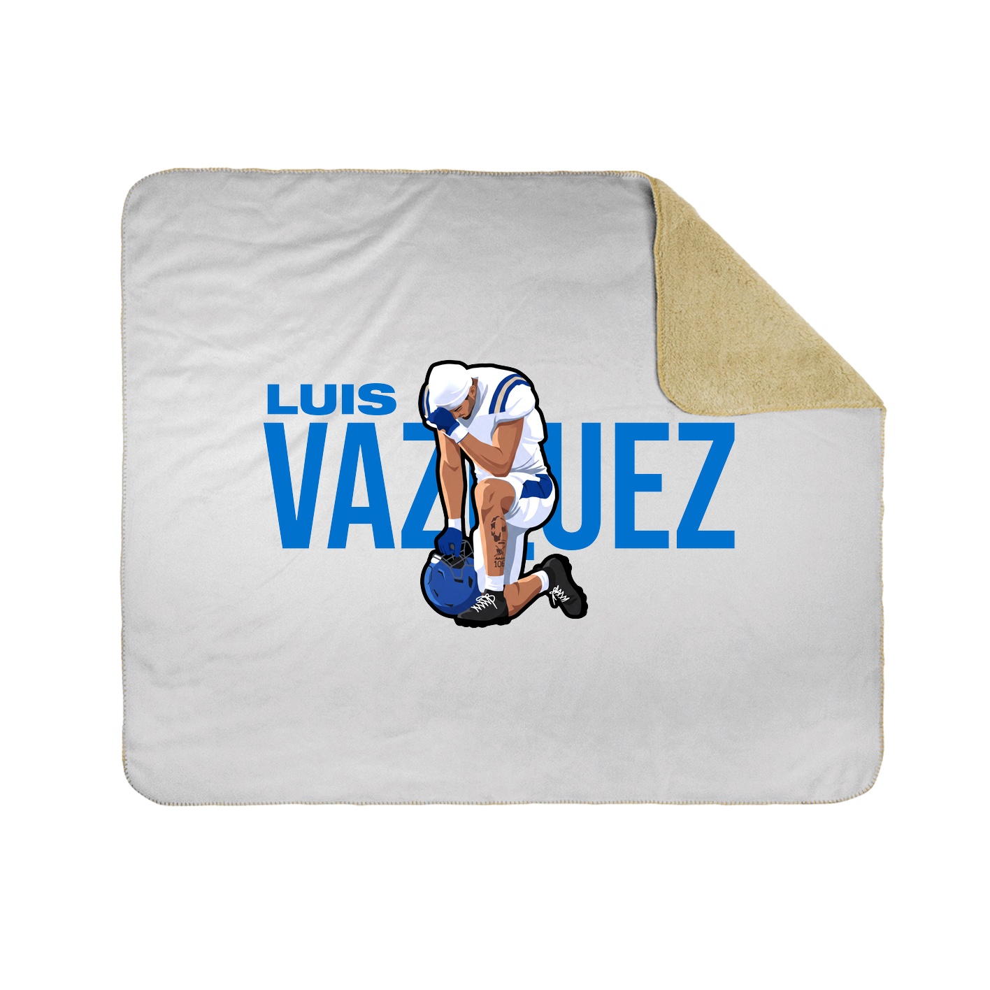 Throw Blanket — Player Name in White