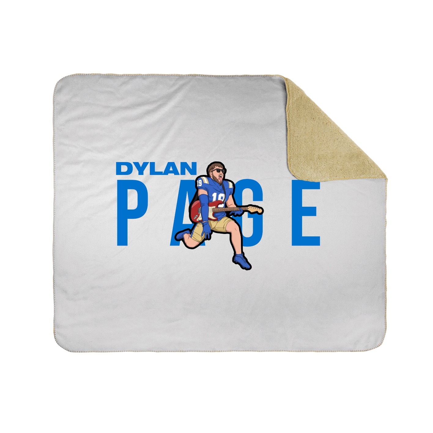 Throw Blanket — Player Name in White