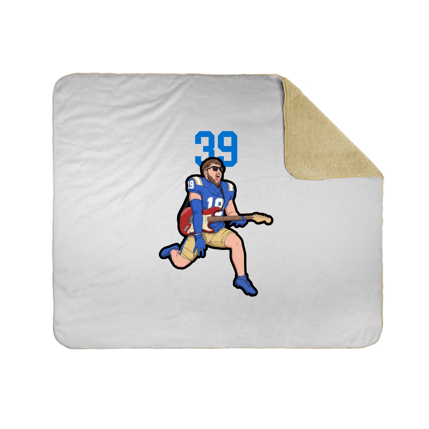 Throw Blanket — Number Top in White