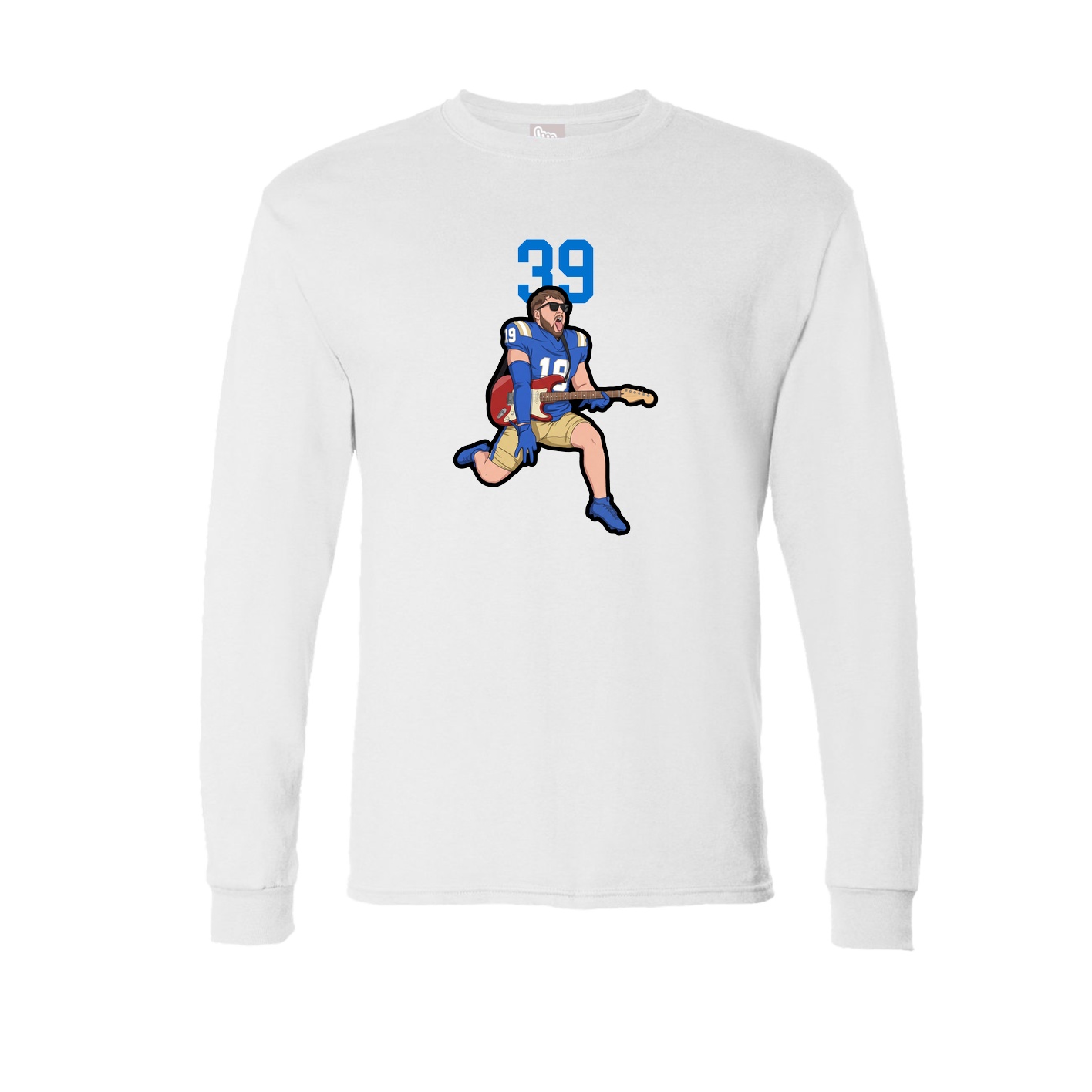 Long Sleeve Tee — Number Top in White