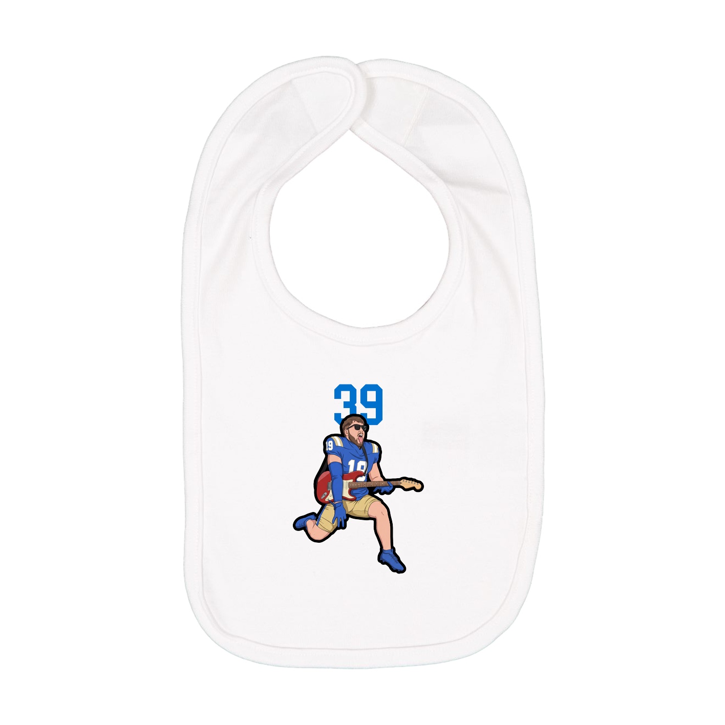 Infant Bib — Number Top in White