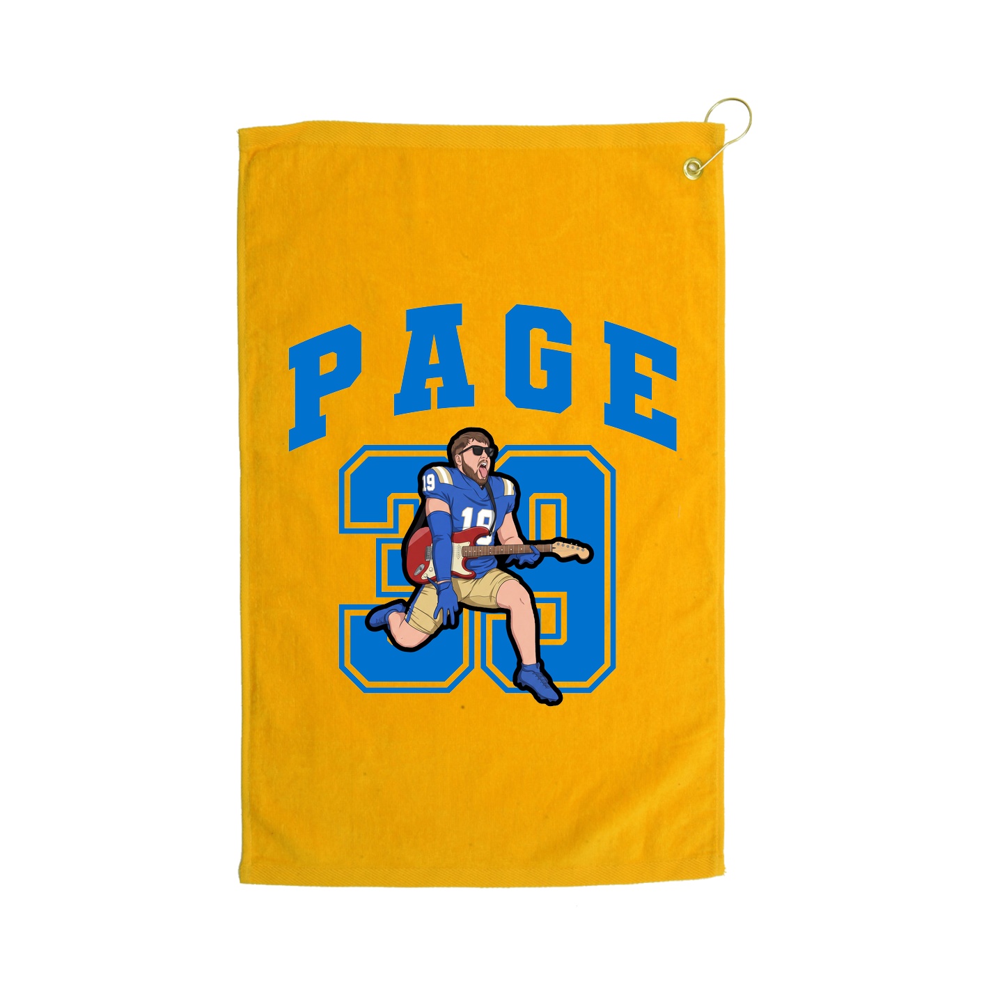 Golf Towel — Number in Gold