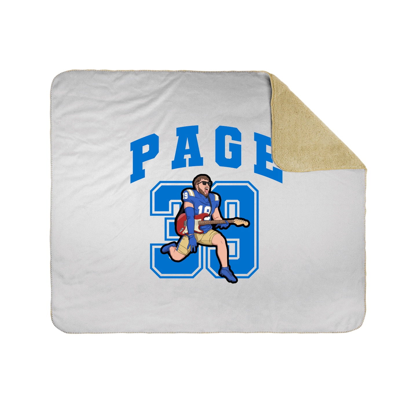 Throw Blanket — Number in White