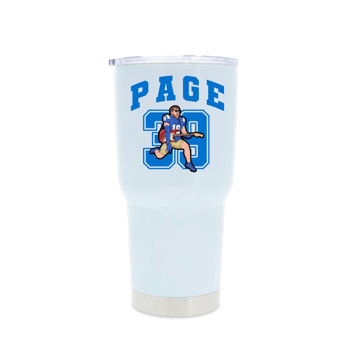 30oz Stainless Steel Tumbler — Number in White