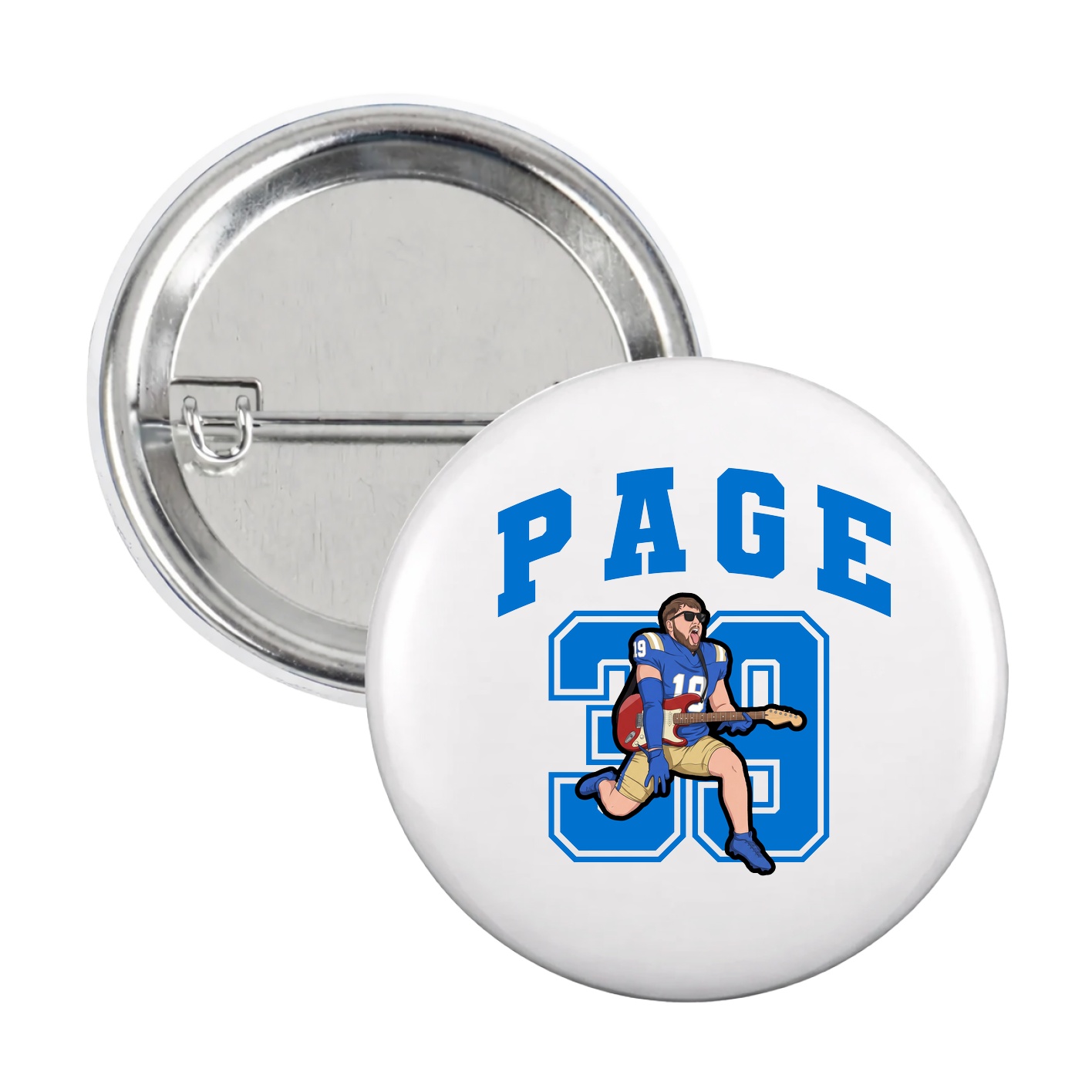 Game Day Button — Number in White