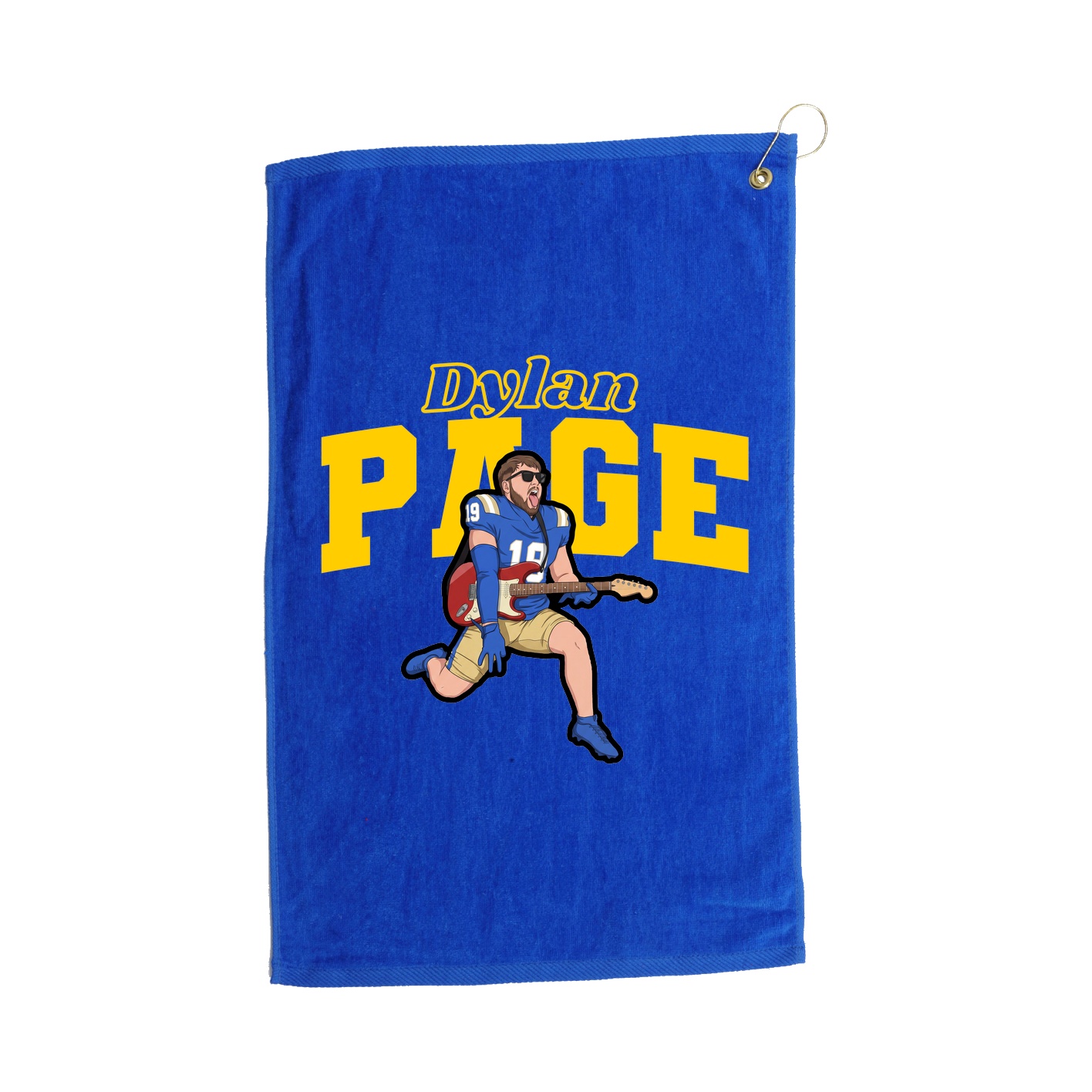 Golf Towel — Name Arch in Royal