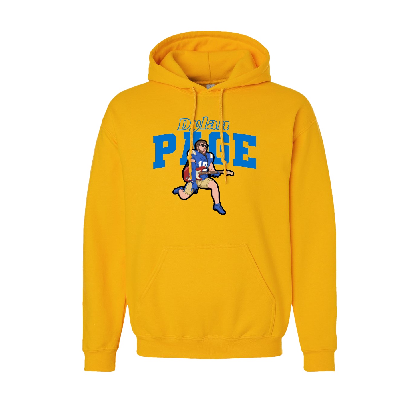 Youth Hoodie — Name Arch in Gold