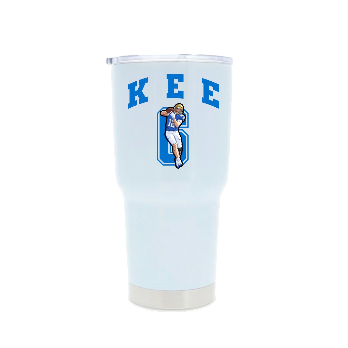 30oz Stainless Steel Tumbler — Number in White