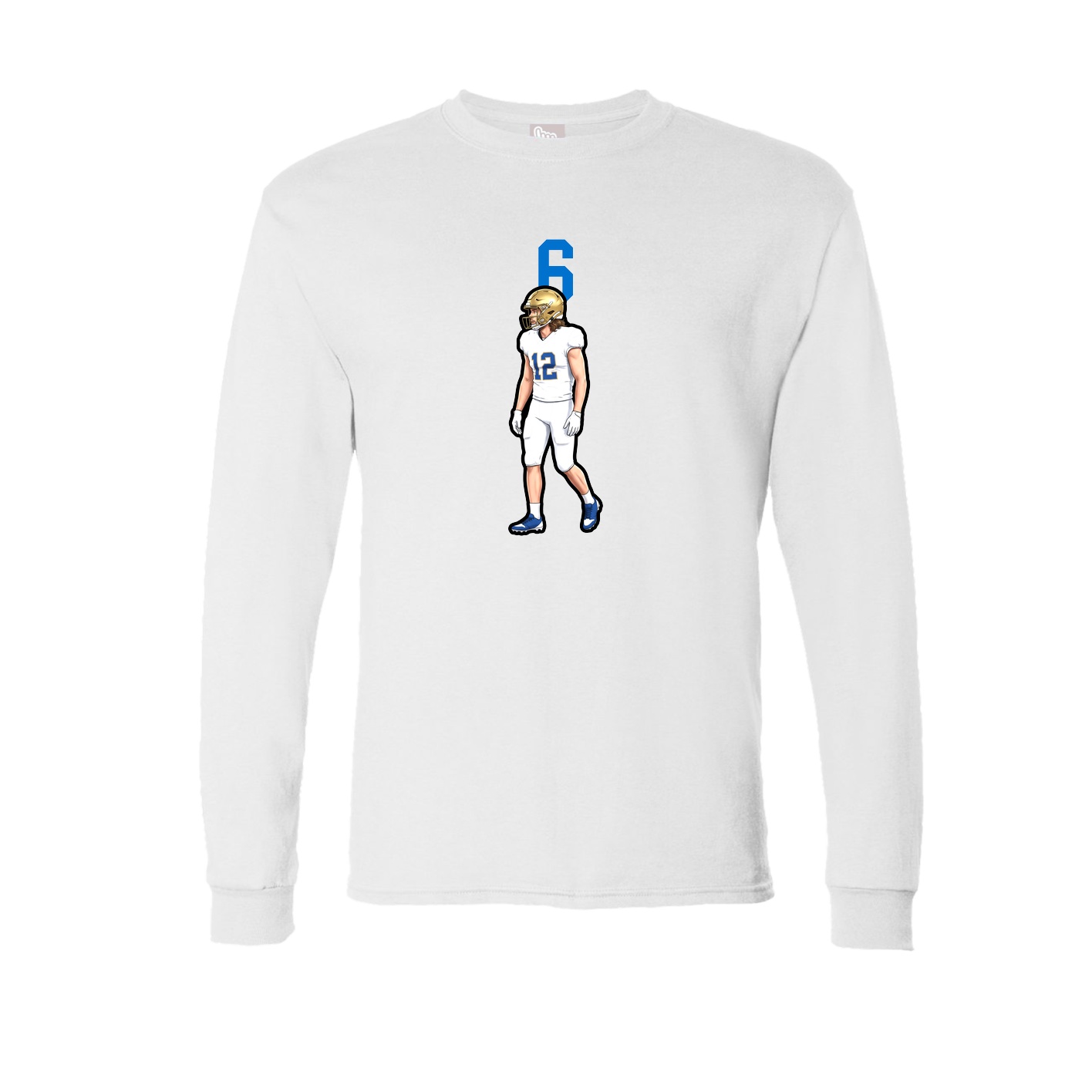 Long Sleeve Tee — Number Top in White