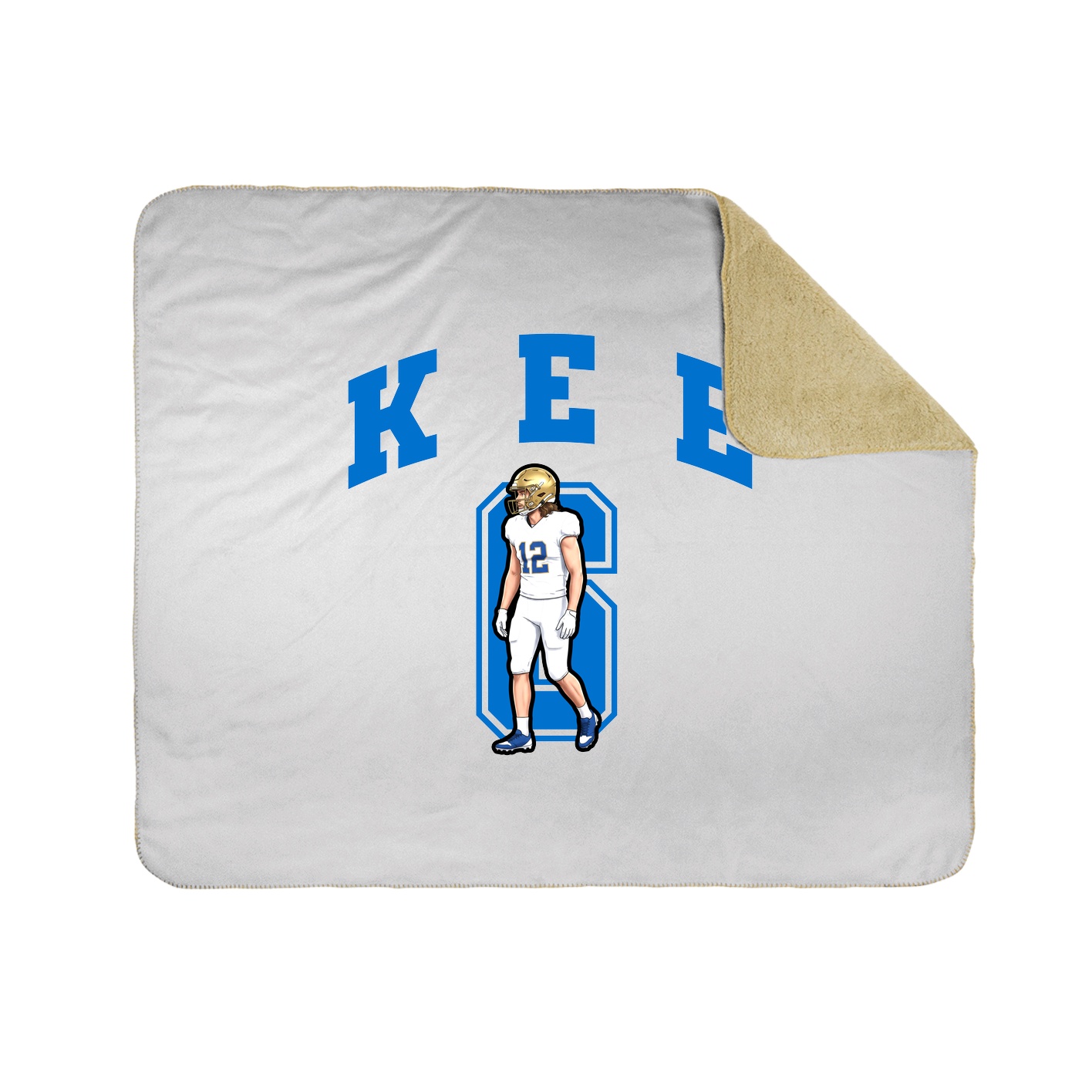Throw Blanket — Number in White