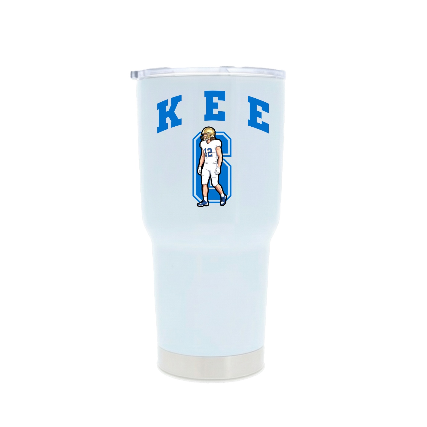 30oz Stainless Steel Tumbler — Number in White