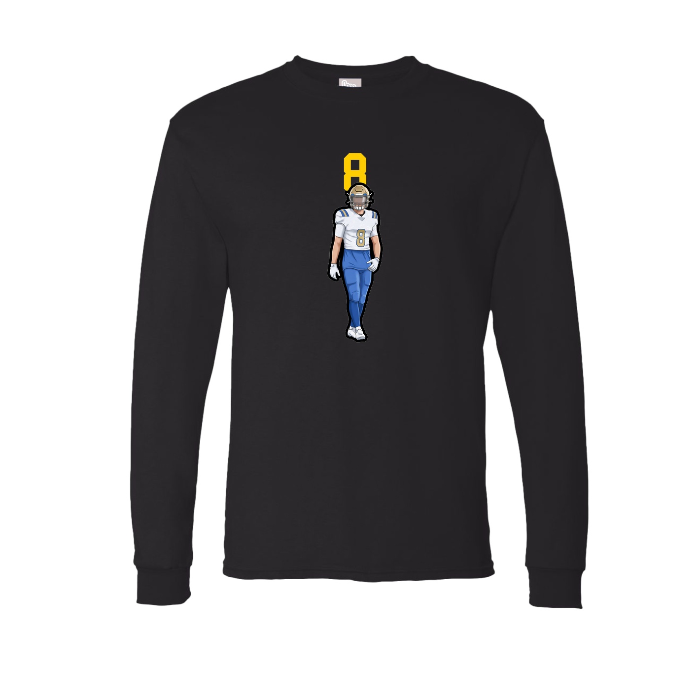 Long Sleeve Tee — Number Top in Black