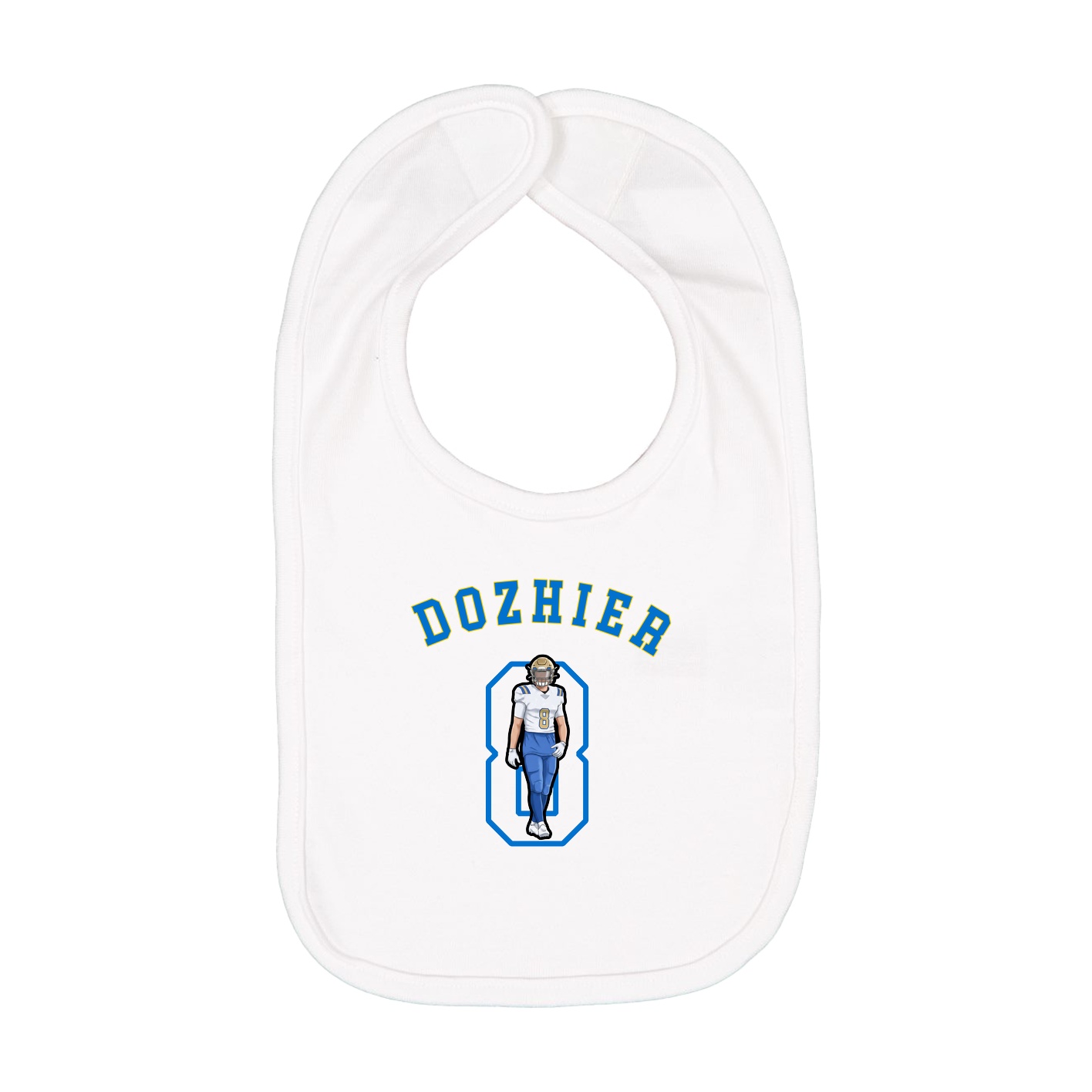 Infant Bib — Shirsey Arch in White