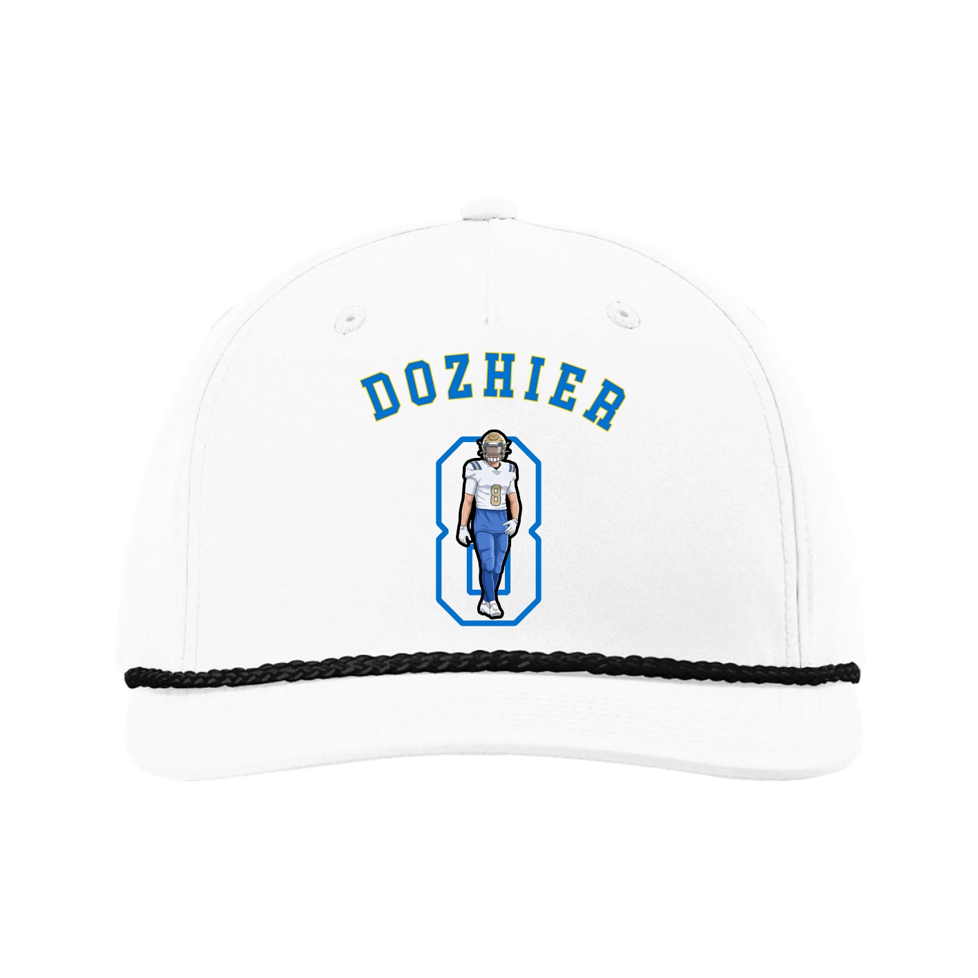 Five-Panel Classic Rope Cap — Shirsey Arch in White