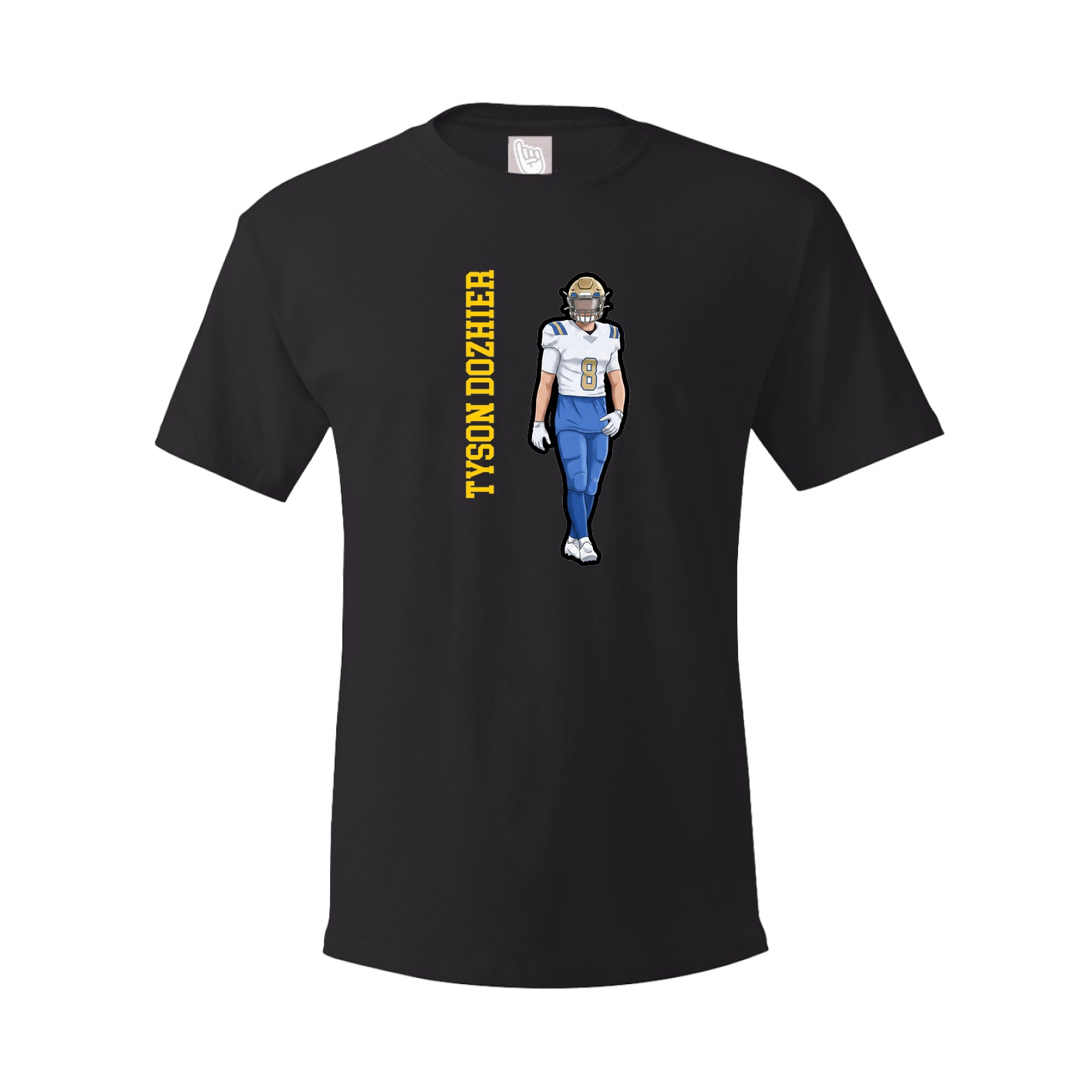 Tee — Name Vertical in Black