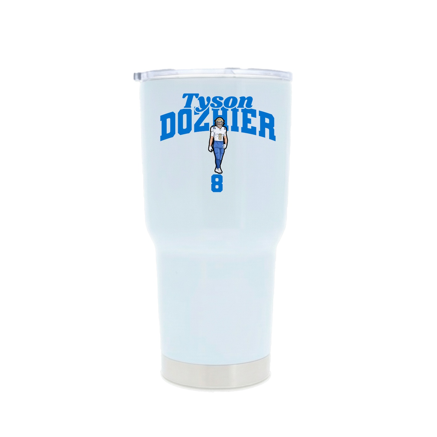 30oz Stainless Steel Tumbler — Signature Arch in White