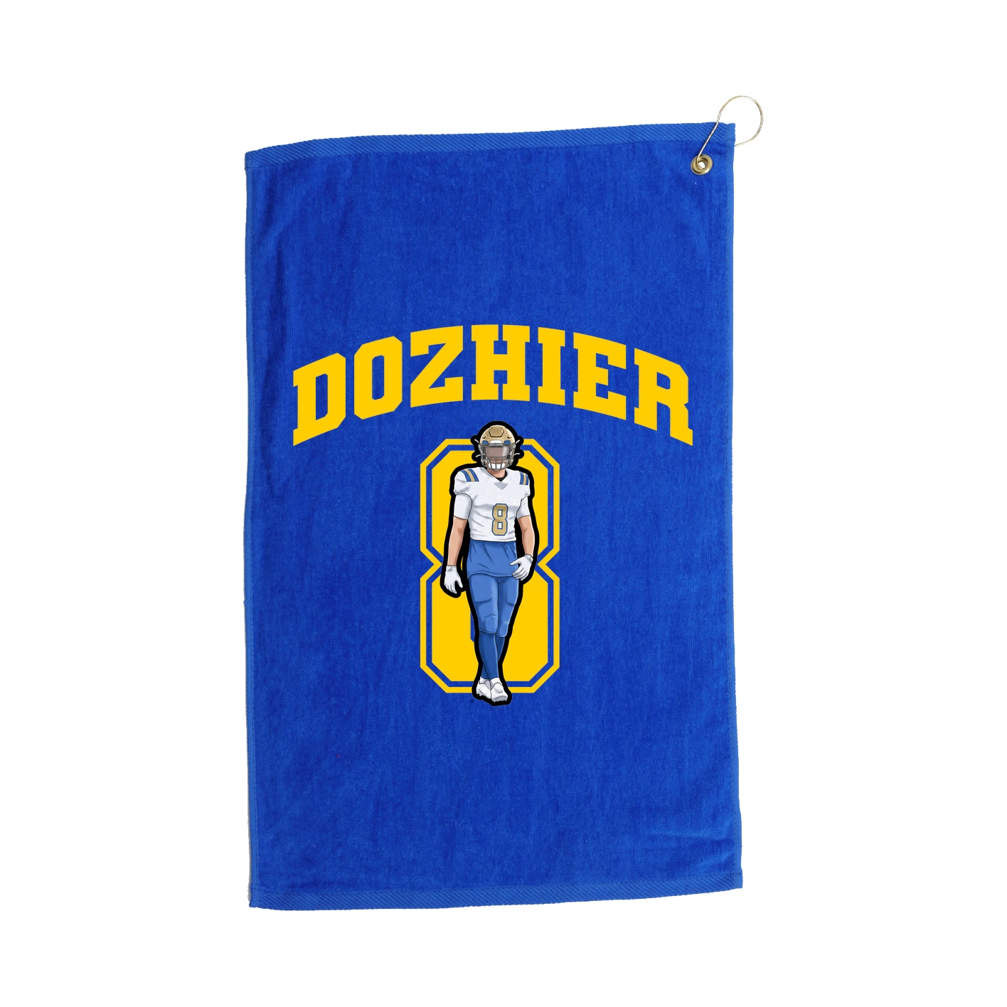 Golf Towel — Number in Royal