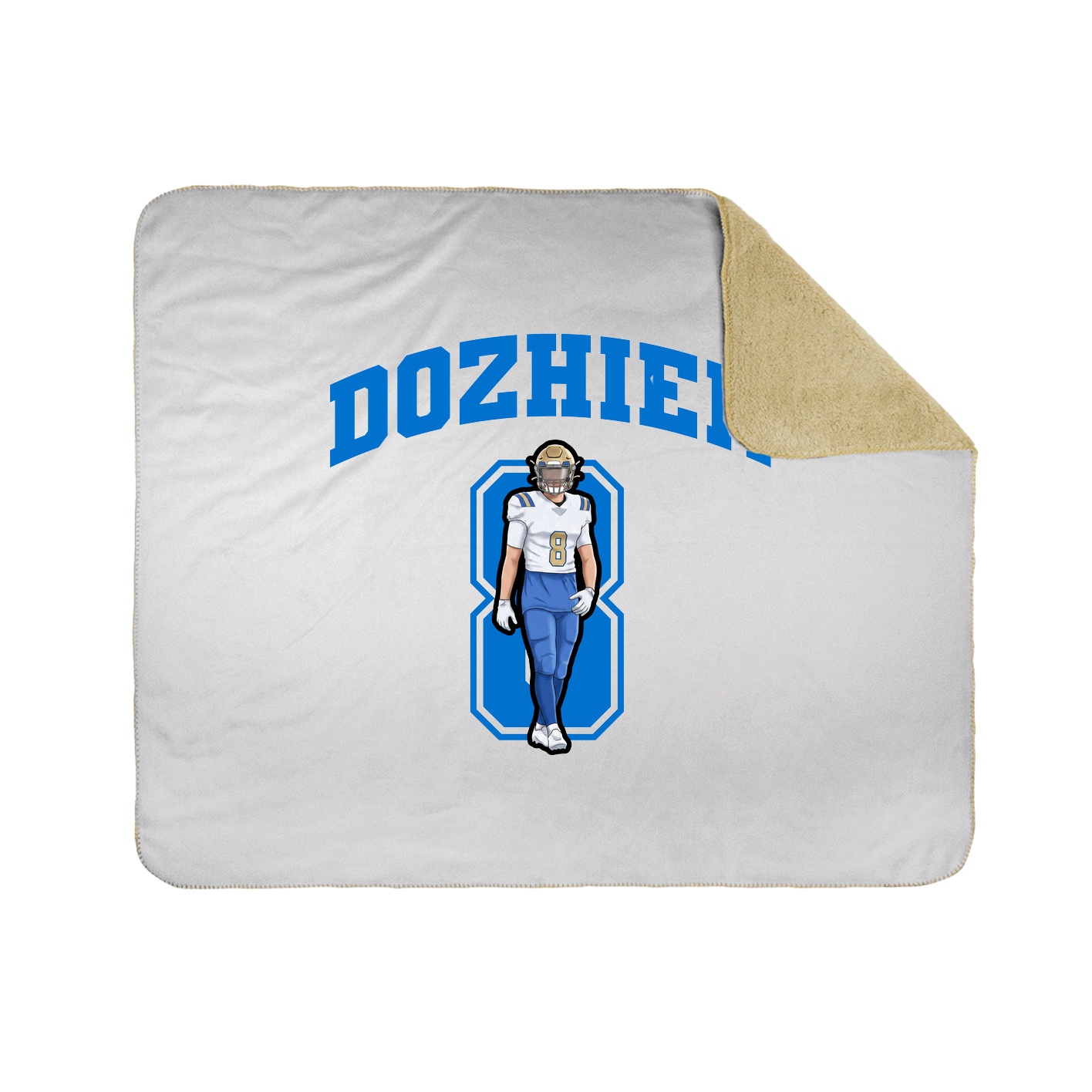 Throw Blanket — Number in White