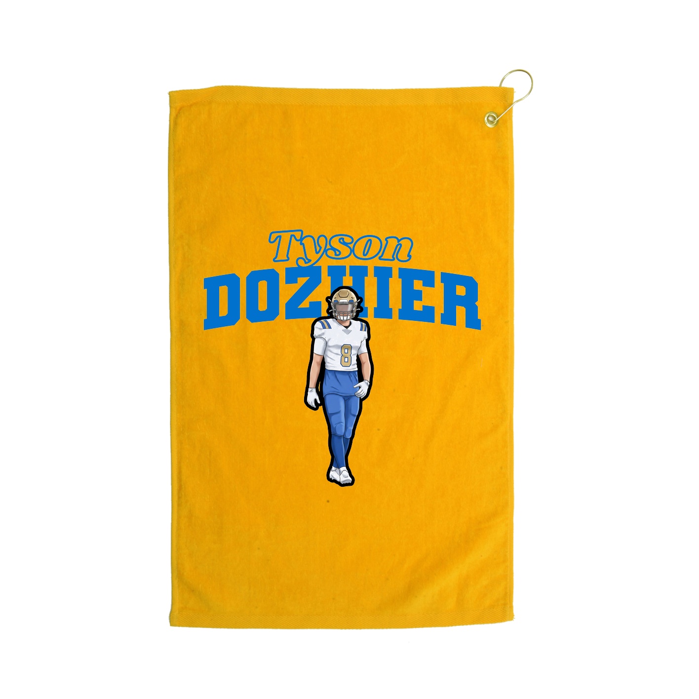 Golf Towel — Name Arch in Gold