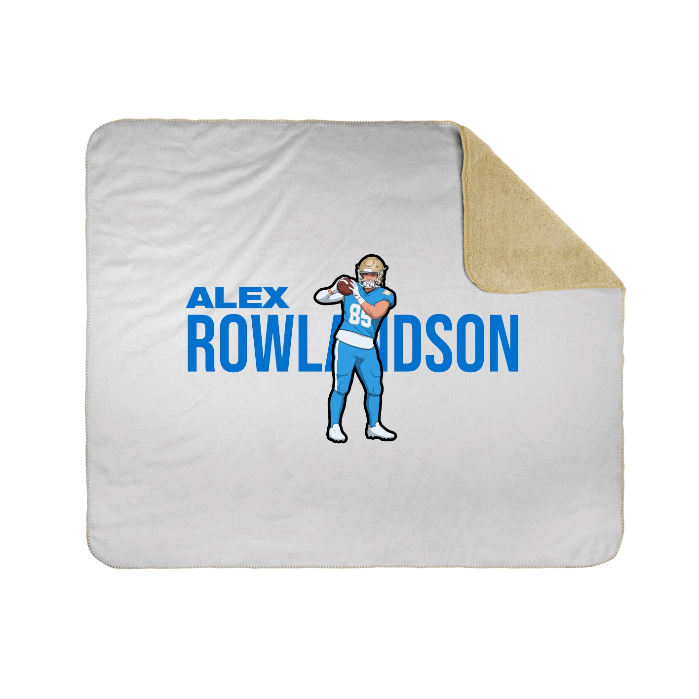 Throw Blanket — Player Name in White