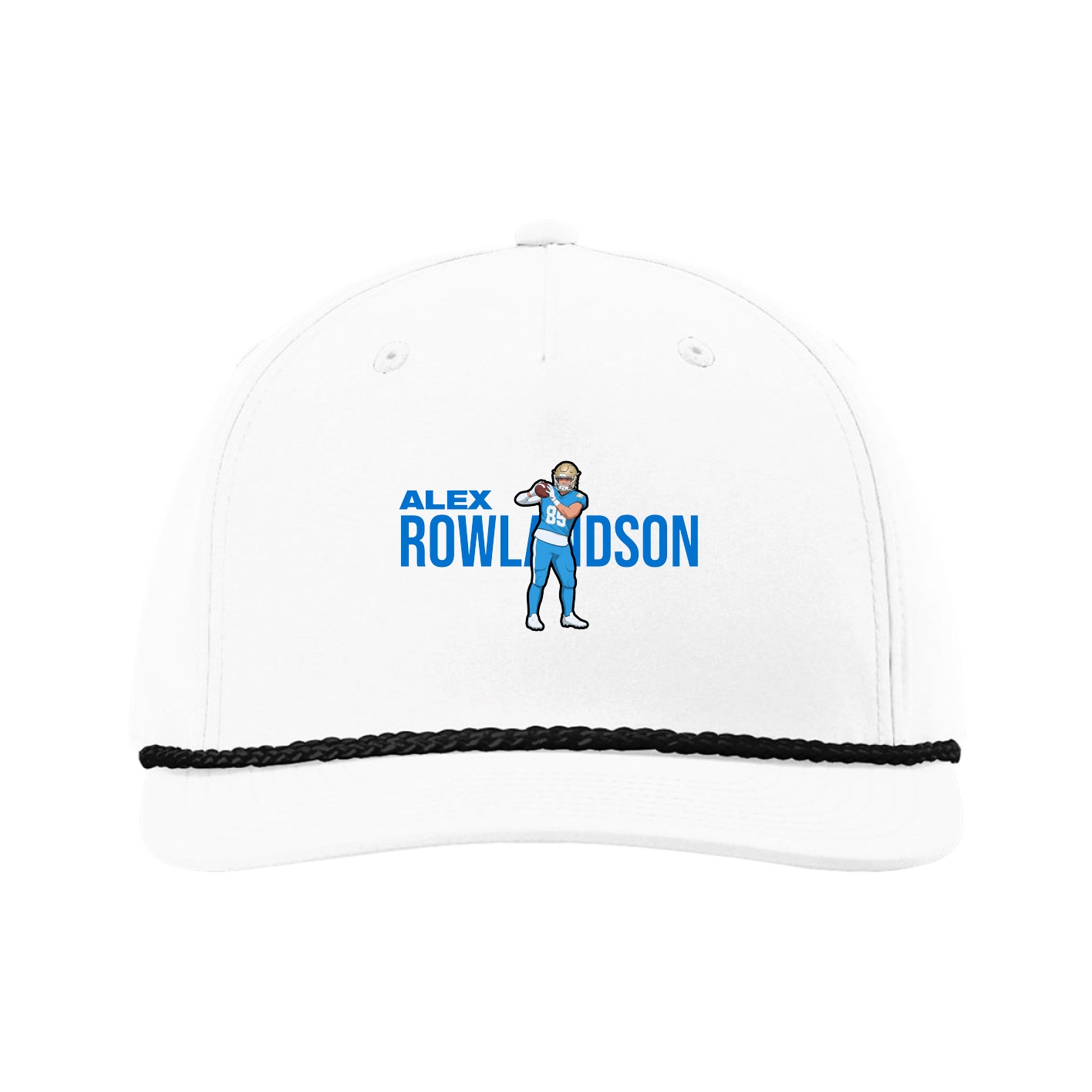 Five-Panel Classic Rope Cap — Player Name in White