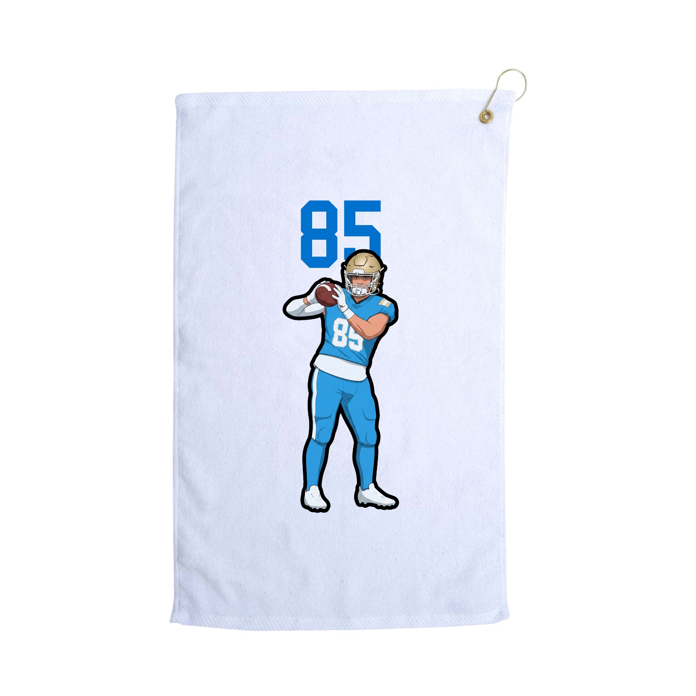 Golf Towel — Number Top in White