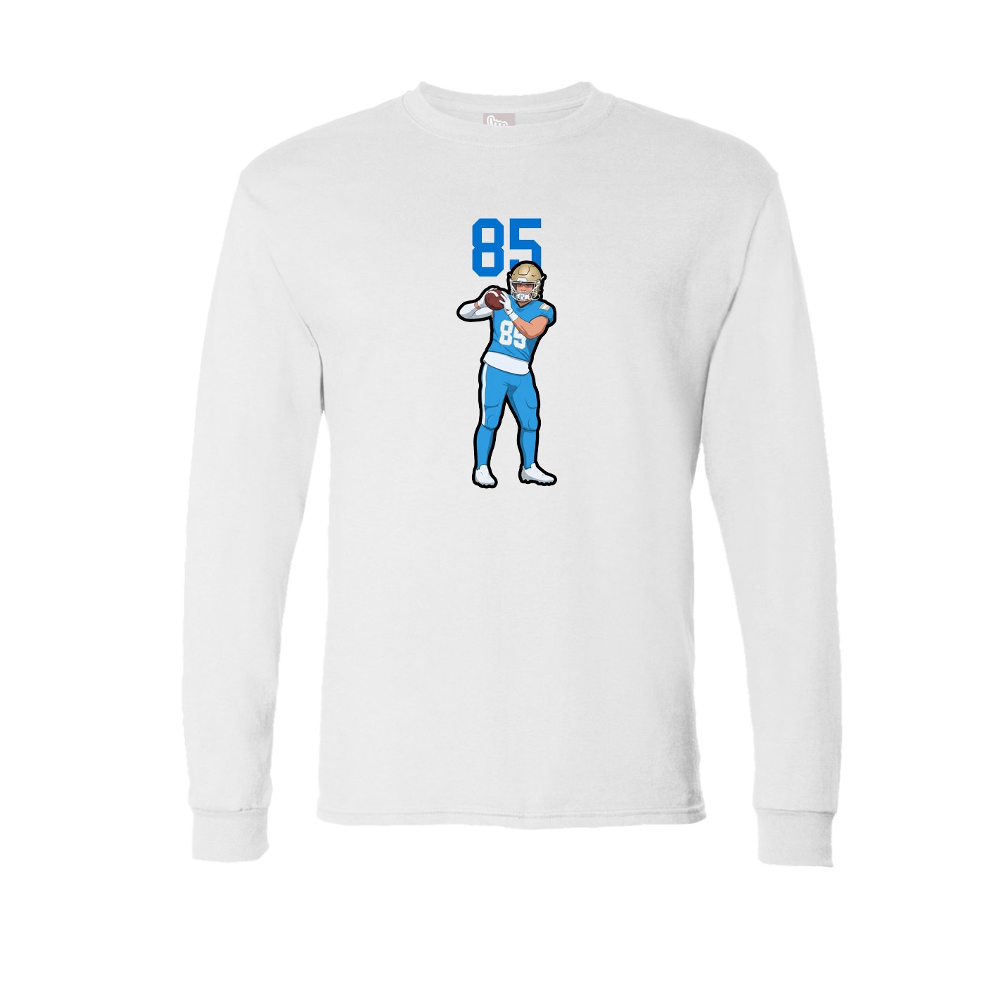 Long Sleeve Tee — Number Top in White