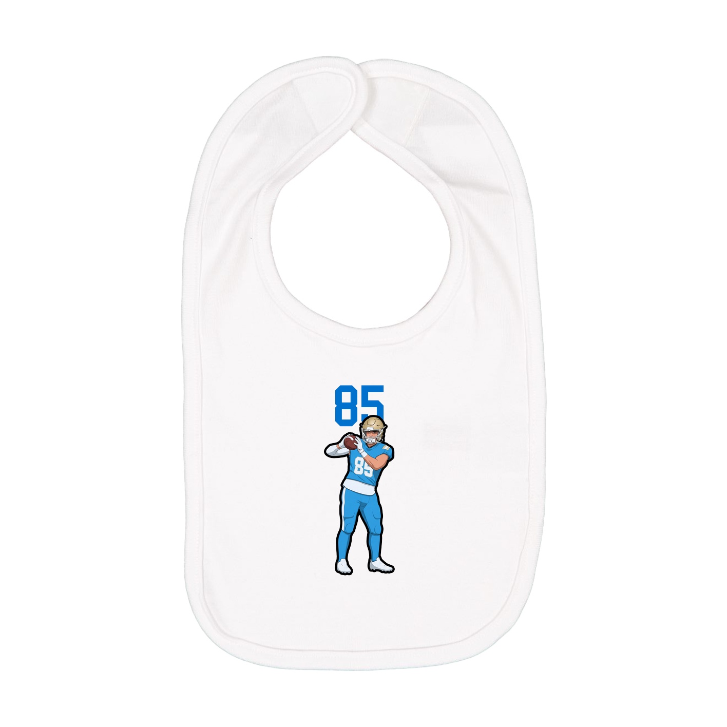Infant Bib — Number Top in White