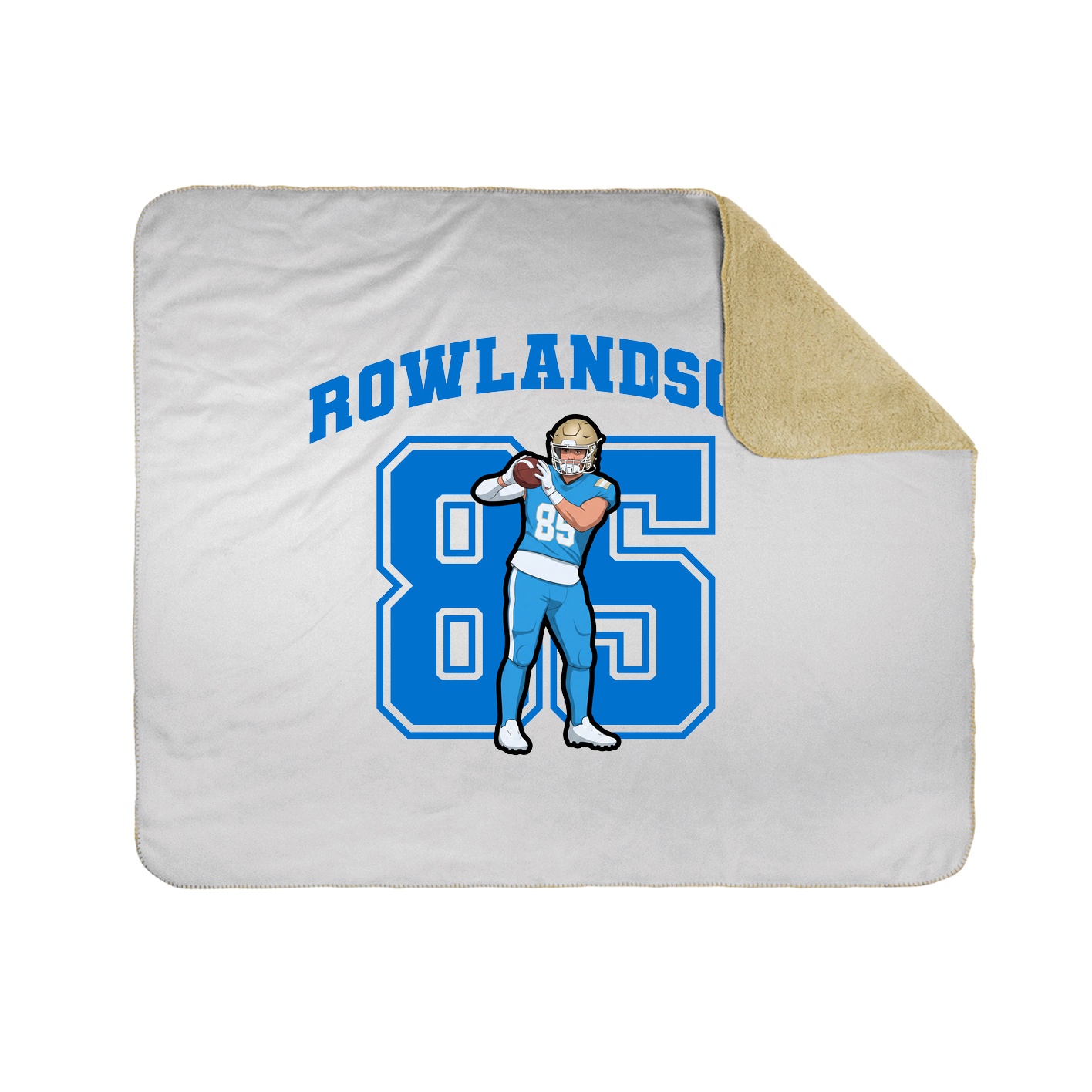 Throw Blanket — Number in White