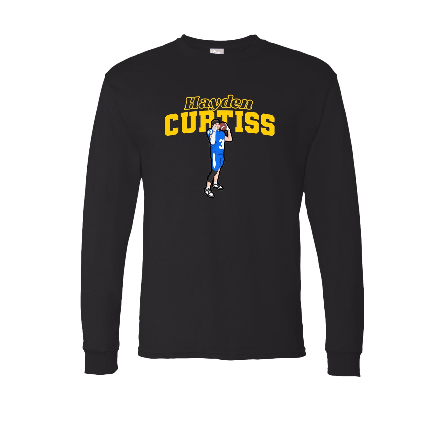 Long Sleeve Tee — Name Arch in Black