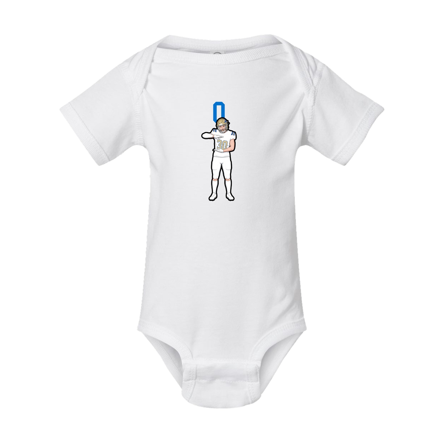 Baby Onesie — Number Top in White