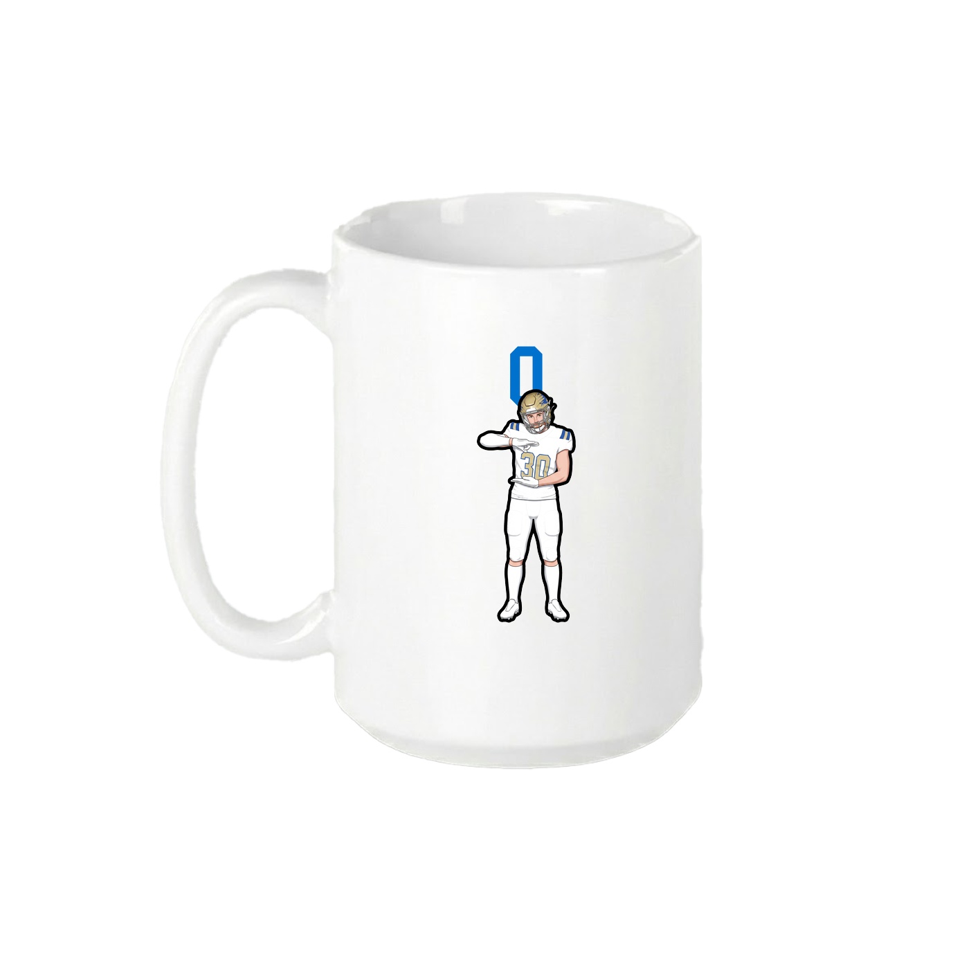 15oz Coffee Mug — Number Top in White