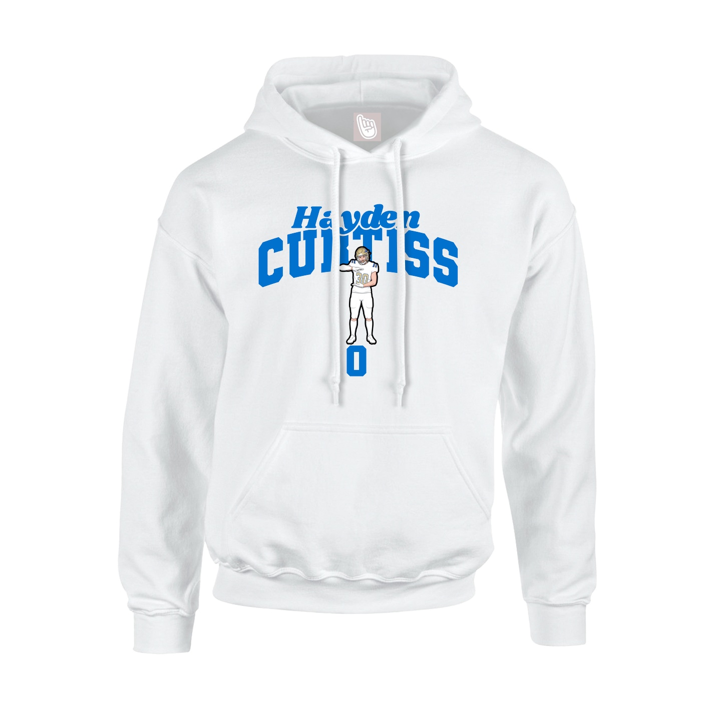 Youth Hoodie — Signature Arch in White