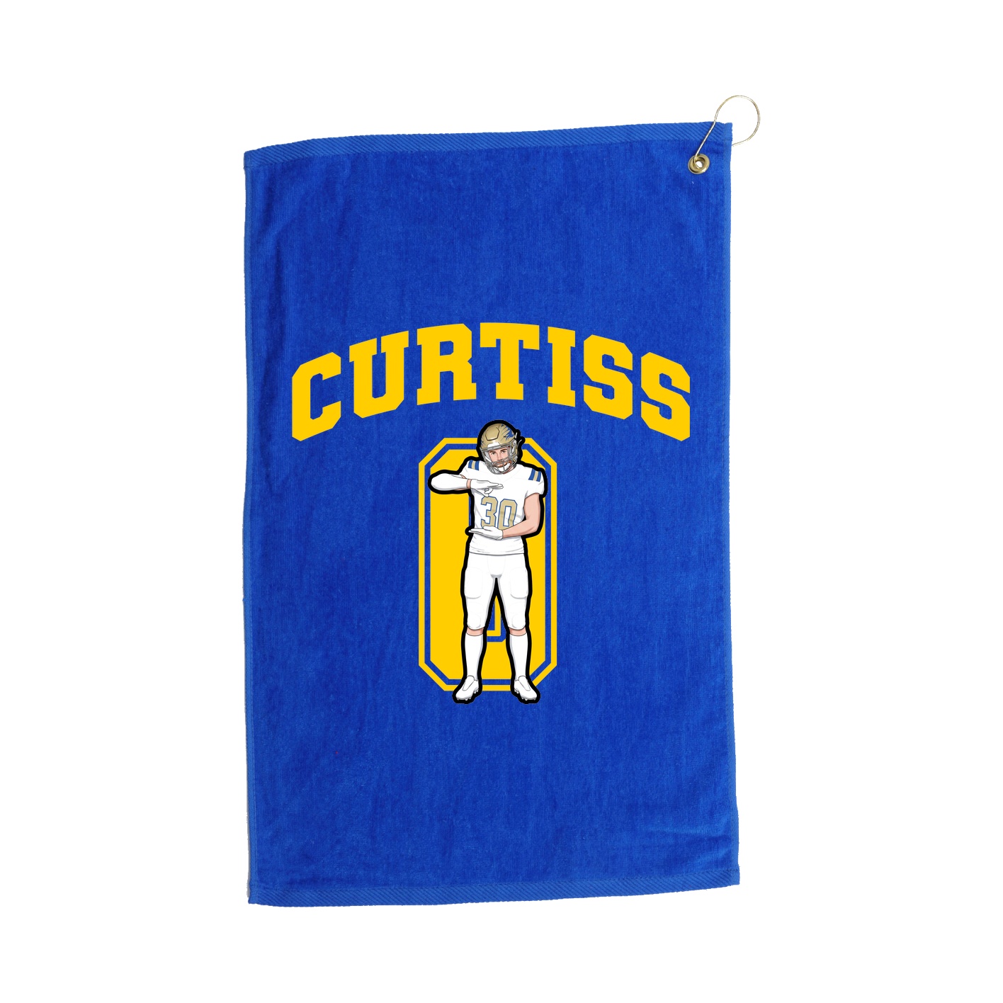 Golf Towel — Number in Royal