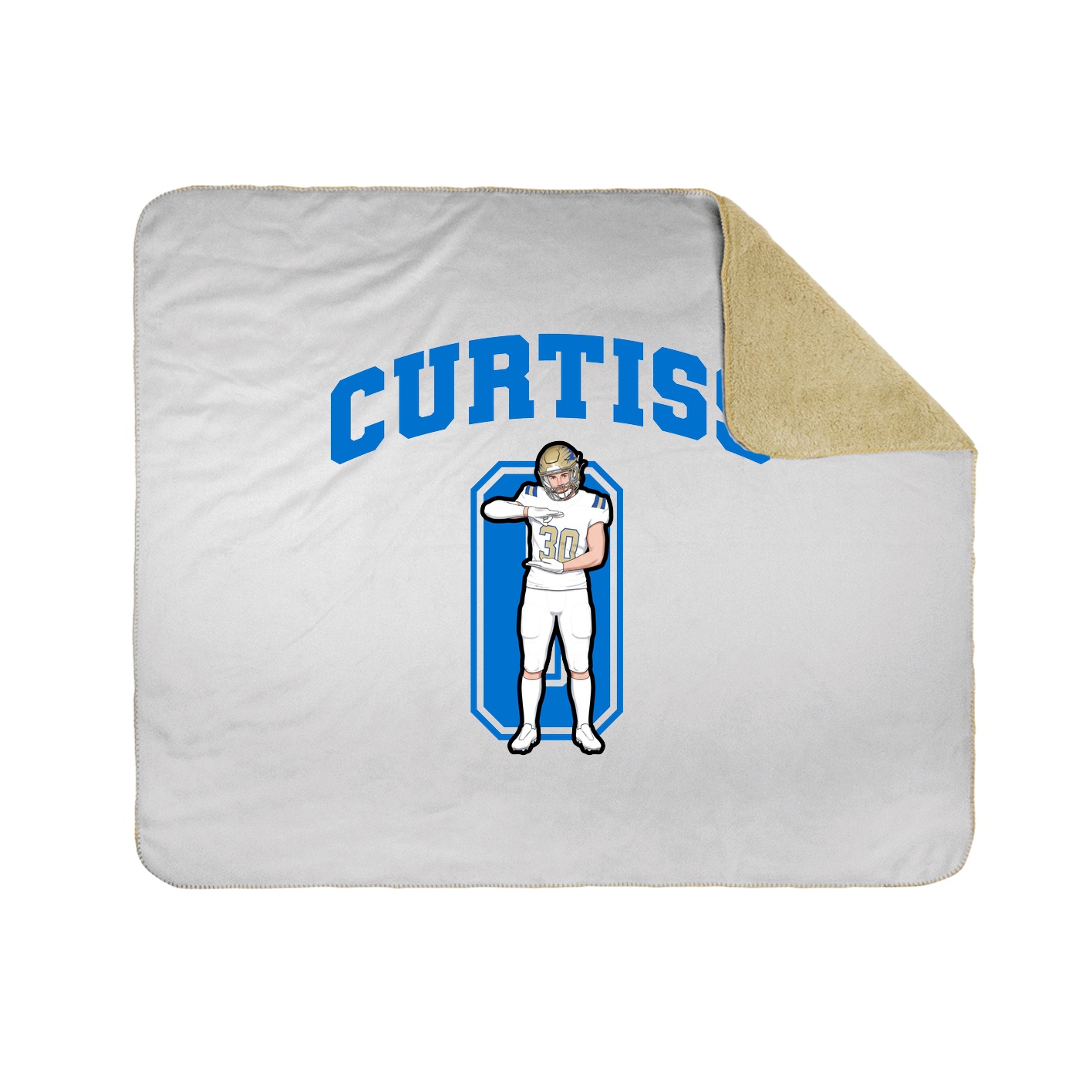 Throw Blanket — Number in White