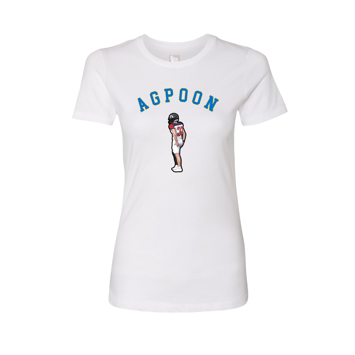 Fitted Women's Tee — Shirsey Arch in White