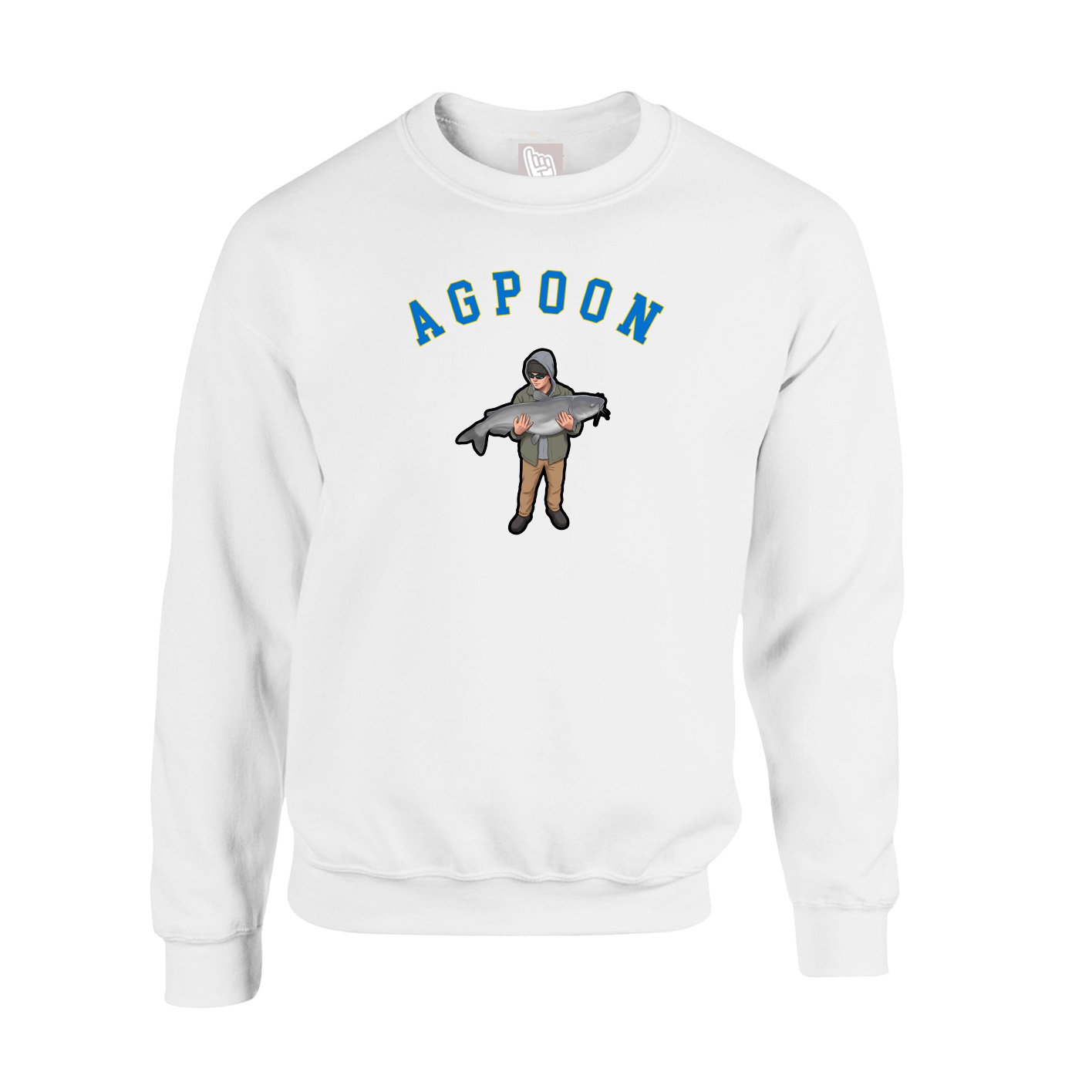 Fleece Crew — Shirsey Arch in White